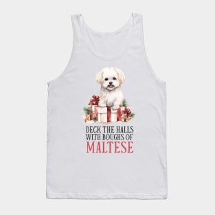 Maltese dog Christmas gift Tank Top